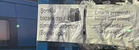 “Meyvəli bazarı”nda şortik qadağası – “Camaatın anası-bacısı var”