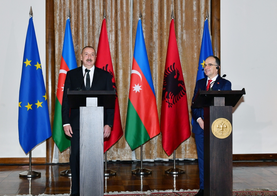 Prezident: "Qarabağ müharibəsində Albaniyanın dəstəyini yüksək qiymətləndiririk" - VİDEO