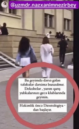 “Bu yubkanızı gecə klubuna geyinin” - Müəllim paylaşımına görə tənqid olundu