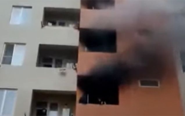 "Qobu park"ında güclü yanğın: 50 nəfər təxliyə olundu