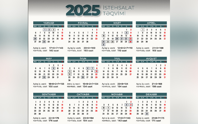 2025-ci ilin qeyri-iş günləri - Açıqlandı