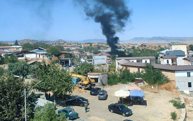 Xankəndidə güclü partlayış oldu - Foto