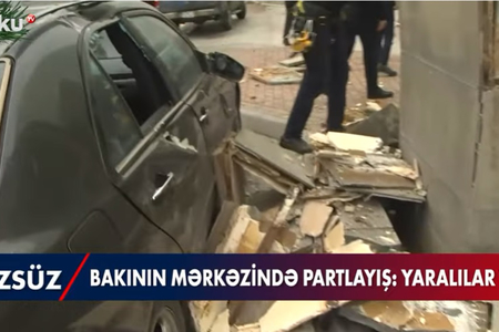 “Alov qüllələri”nin qarşısındakı partlayışdan YENİ GÖRÜNTÜLƏR VİDEO