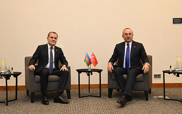 Bayramov Çavuşoğlu ilə görüşdü - Foto