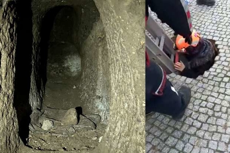 Tarixi ərazidə gəzərkən yer yarıldı: Boşluğa baxanda ŞOKA DÜŞDÜLƏR - VİDEO