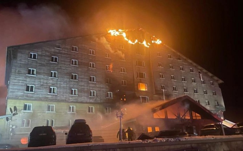 Türkiyədə hoteldə baş verən yanğında 66 nəfər ölüb, 51 nəfər yaralanıb