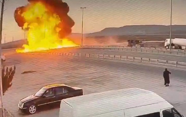 Qobustandakı partlayışın baş vermə anı - Video