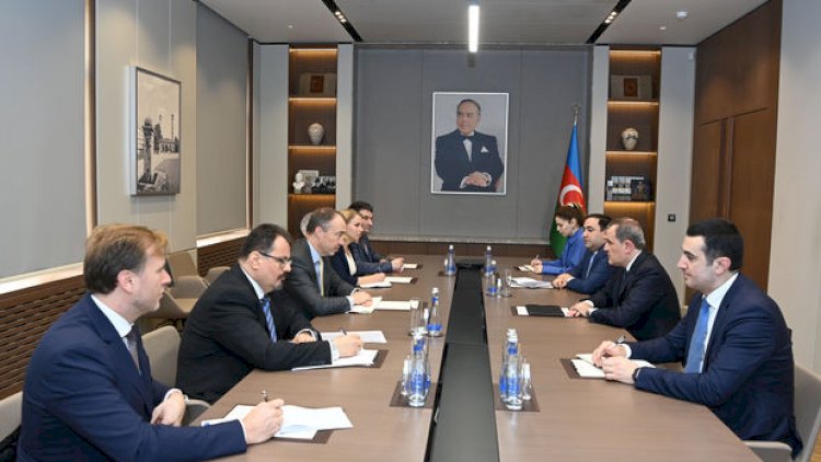 Ceyhun Bayramovla Avropa İttifaqının xüsusi nümayəndəsi arasında müzakirə - Foto