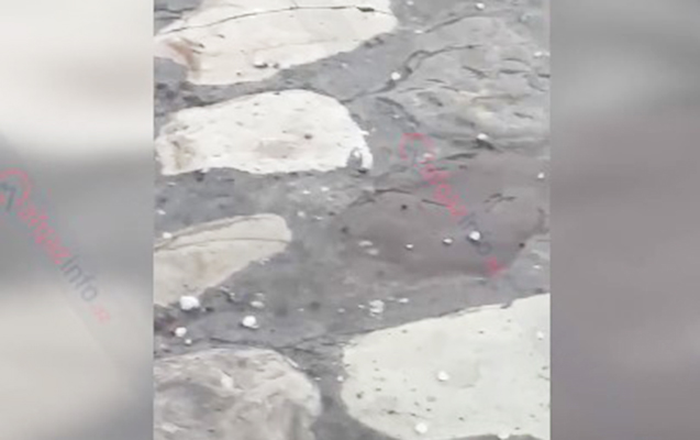 Şamaxıya dolu düşdü - Video