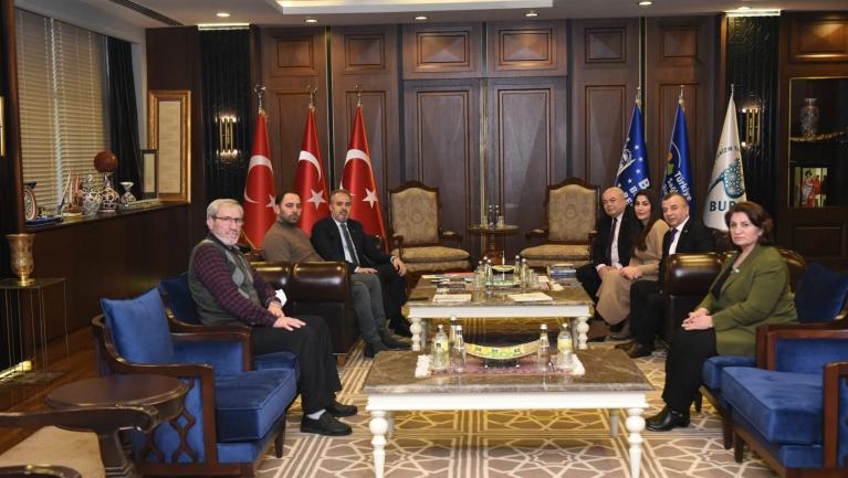 DATÜB nümayəndə heyəti Bursa Böyükşəhər Bələdiyyə Başçısı Alinur Aktaş ilə görüşdü / Fotolar