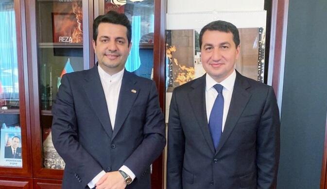 Hikmət Hacıyev İran səfiri ilə görüşdü