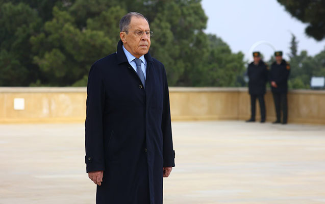 Lavrov Şəhidlər xiyabanında - Fotolar