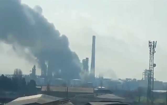 Neft Emalı Zavodunda yanğın söndürülüb - Video - Yenilənib