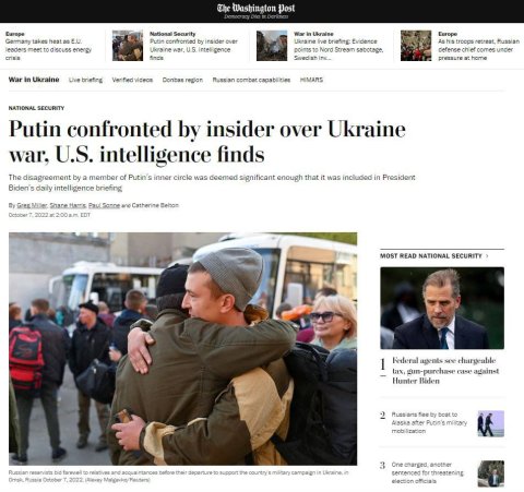 Peskovdan şok etiraf: «Kremldə Ukrayna müharibəsi ilə əlaqədar fikir ayrılıqları var» - «Washington Post»
