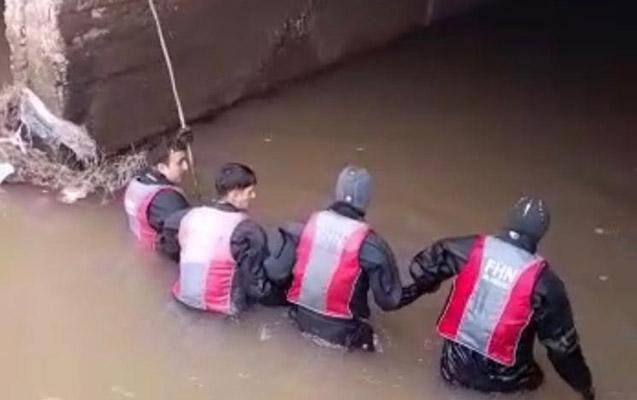 Kanala düşən hərbçinin axtarışları davam etdirilir - Video