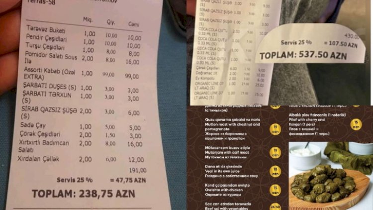 Müştəriləri soyan restoran bu müğənninindir - Çay dəstgahı 150 manat...