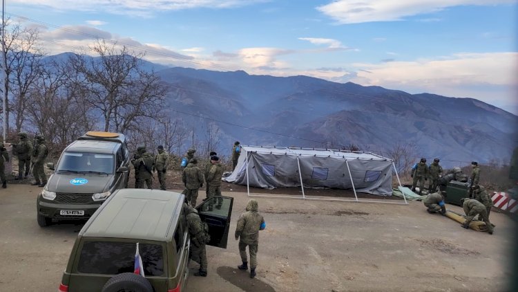 Şuşa-Xankəndi yolunda son durum: Ruslar da çadır qurmağa başladı - VİDEO