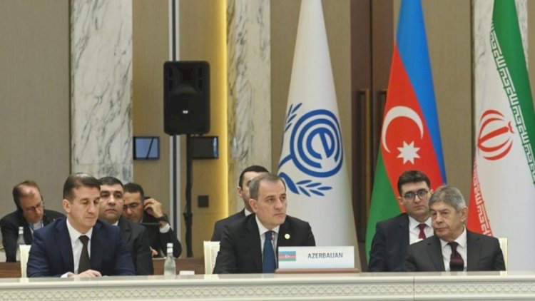 Ceyhun Bayramov Daşkənddə Zəngəzur dəhlizindən danışdı 