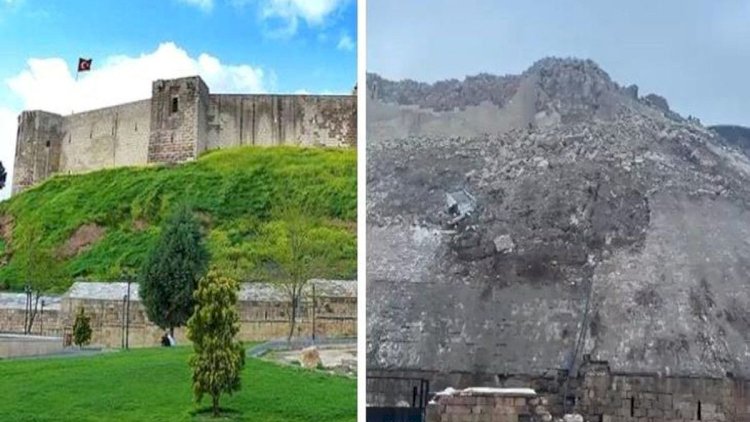 Tarixi Qaziantep qalası tamamilə dağıldı - Video