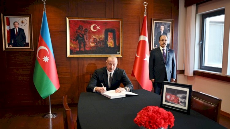 İlham Əliyev Türkiyə səfirliyində oldu, başsağlığı verdi
