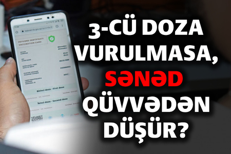 “Peyvənd sertifikatı”nın müddəti nə qədərdir? - AÇIQLAMA