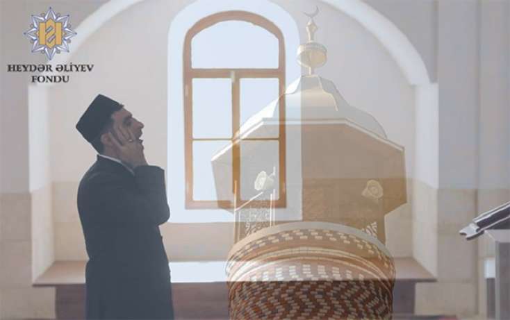 Ağdam Cümə məscidində ilk azan verildi - VİDEO