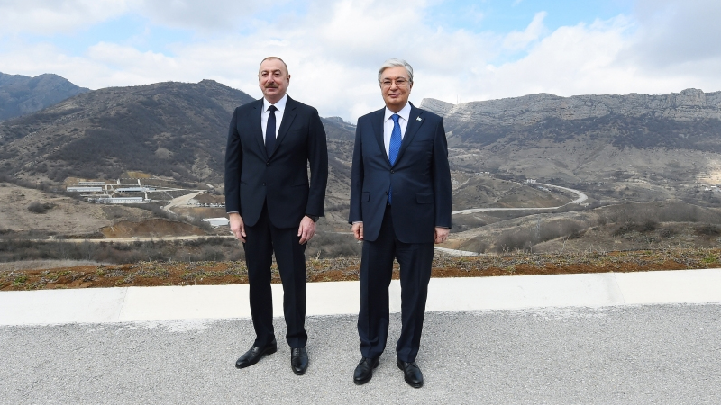 Azərbaycan və Qazaxıstan prezidentləri Şuşaya səfər edib 