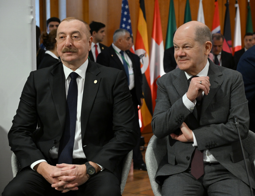 İlham Əliyevin Şoltsla görüşü BAŞLADI