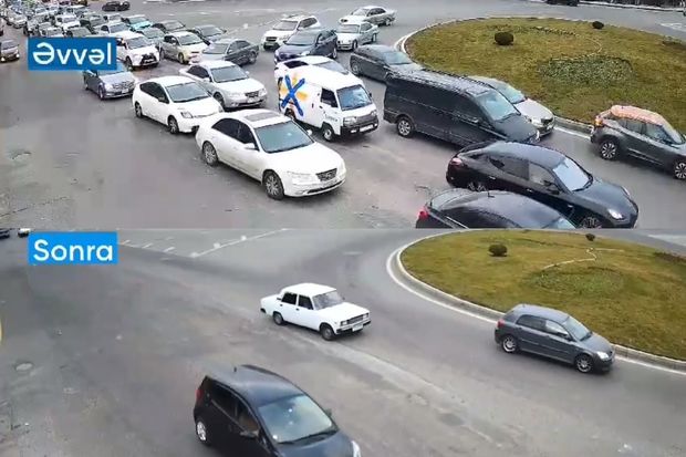 Güclü tıxacların olduğu küçədə yenilik - Video