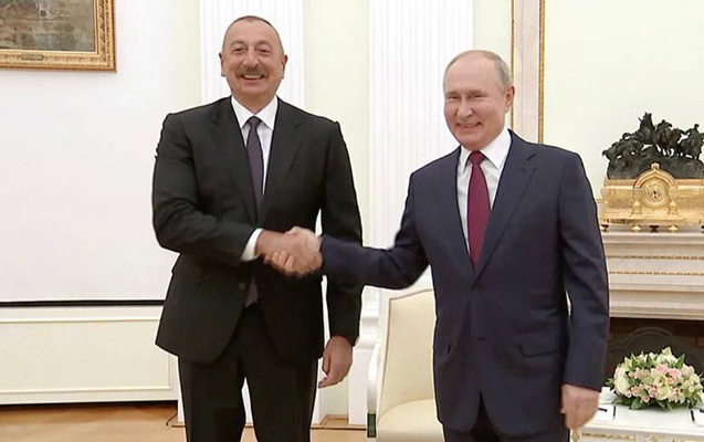 Moskvada İlham Əliyevin Vladimir Putinlə görüşü başlayıb - VİDEO