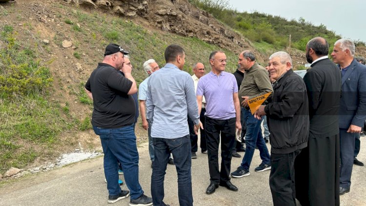 Ohanyan Azərbaycanla sərhədə gəldi - FOTO 